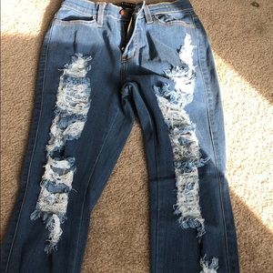 NWOT High waist ripped jeans